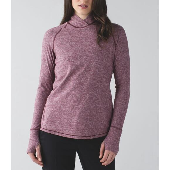 Lululemon Womens Warm Your Core Running Mauve Pink Pullover Ruffle Athletic Cozy - Picture 3 of 12